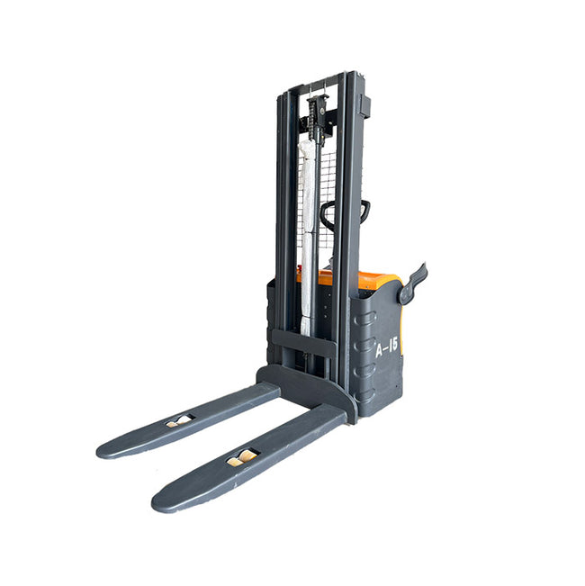 Stand-on electric stacker