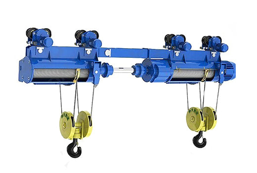 Double lifting point electric hoist for sluice