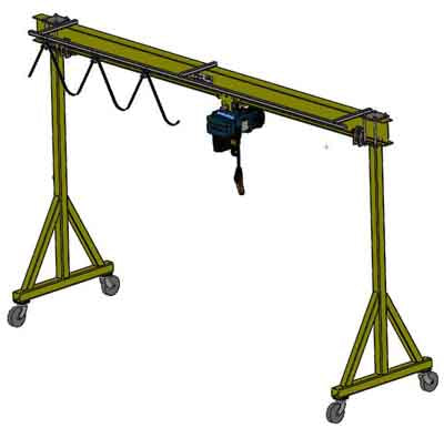 Hand-pushed light gantry crane