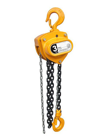 Double bearing chain block