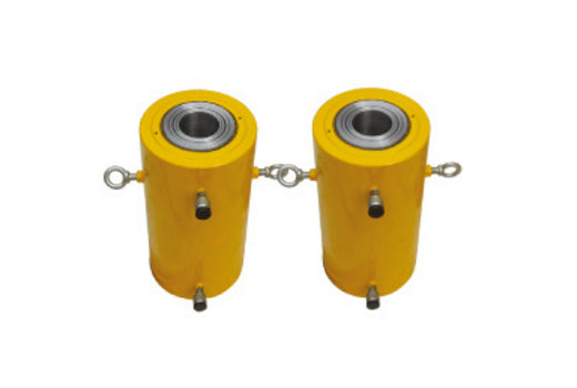 Double acting hollow jack