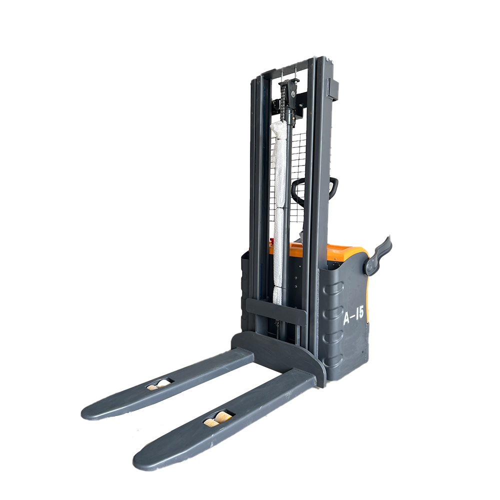 Stand-on electric stacker